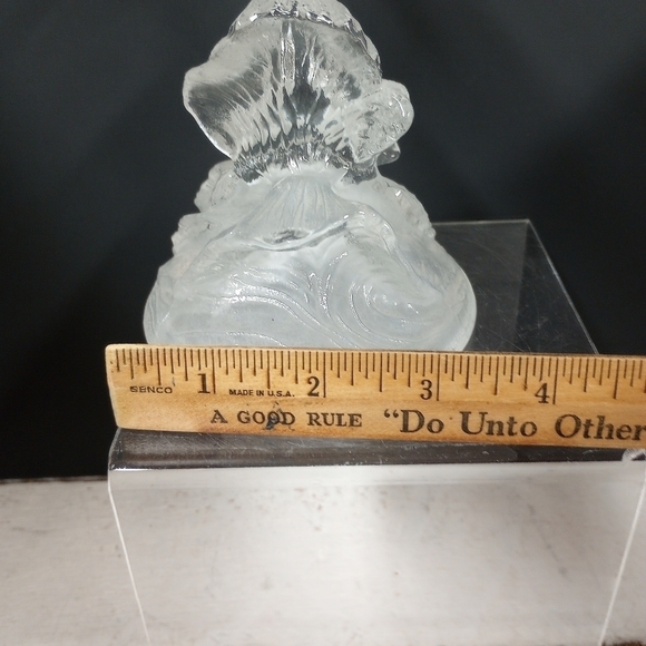 Vintage Cristal d'Arques Clear Glass Dolphin Figurine Paperweight Coastal Beachy - Picture 9 of 10